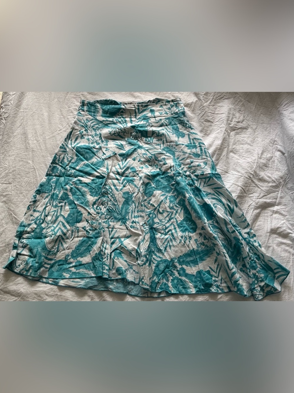 Ricki's Teal and White Floral Midi Skirt